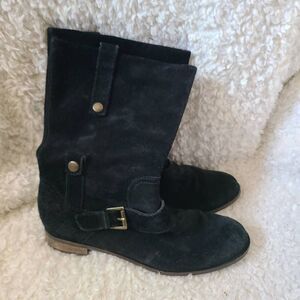 Indigo by‎ Clark's Black Suede Leather Boots size 8.5